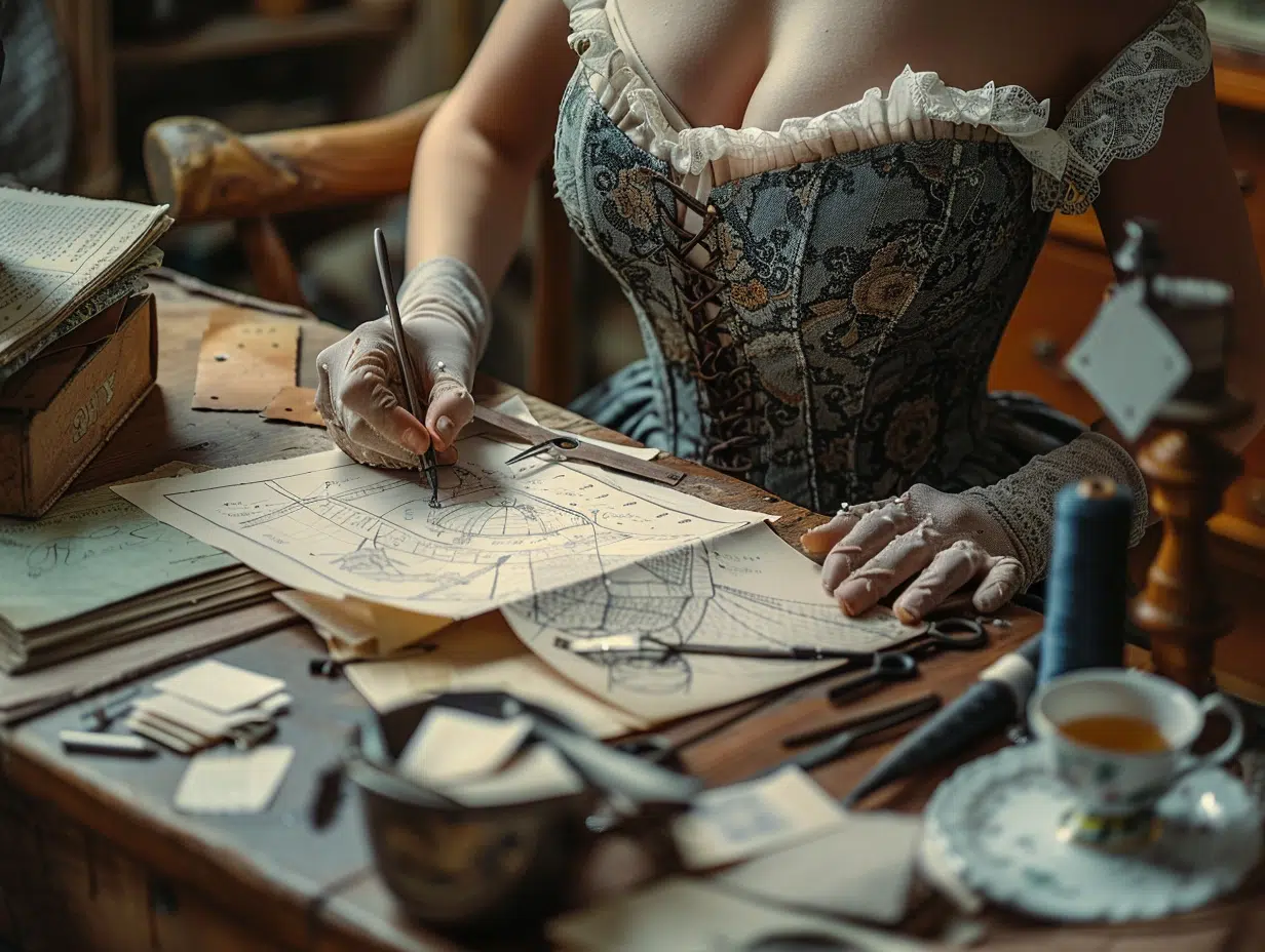 Créer l’élégance: le processus détaillé de conception d’un patron de corset